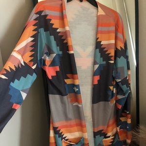 Aztec long cardigan